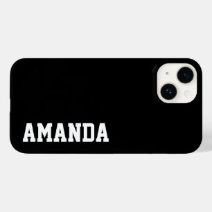 Na moda de Nome Personalizado Cor Negra Elegante M