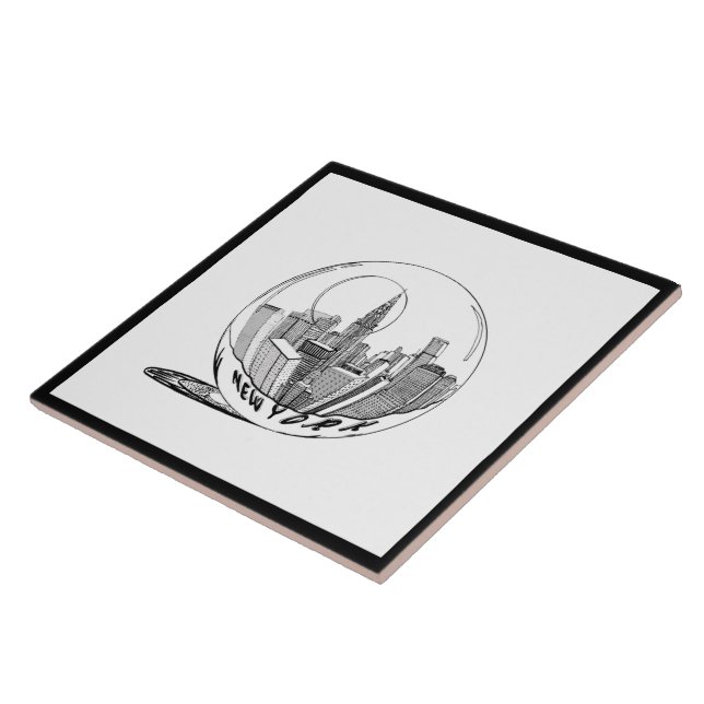 Na moda de Nova Iorque moderna em preto-branco (Lateral)