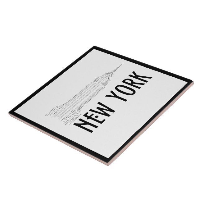 Na moda de Nova York Sity Black White moderno (Lateral)