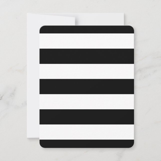 Na moda de Stripes Pretas E Brancas (Frente)