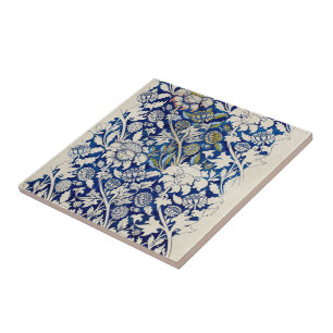 Na moda de William Morris Azulejo inicial personal