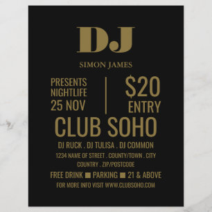 Na moda DJ, Club Event Advertising Flyer