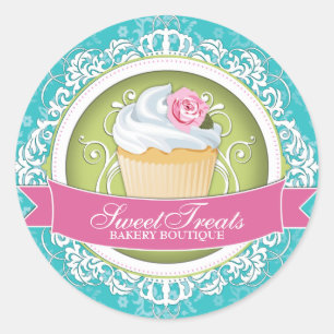 Na moda e adesivos Elegante para Cupcakes