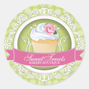 Na moda e adesivos Elegante para Cupcakes