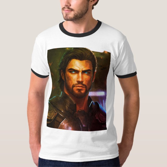 Na moda e camisa confortável para homens (Frente)