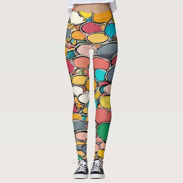 Na moda e Leggings de Alta cintura Confortáveis (Frente)