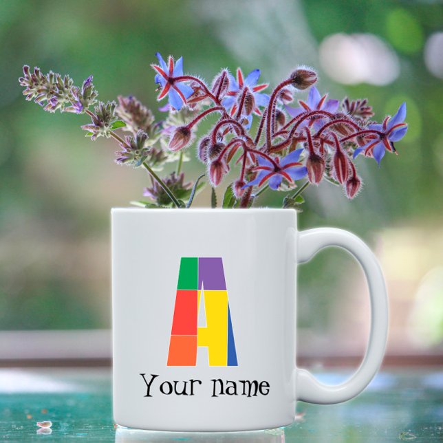 Na moda elegante monograma com logotipo caneca caf (Criador carregado)