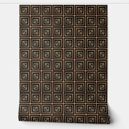 Na moda Elegante Retro Geométrico Deco Brown