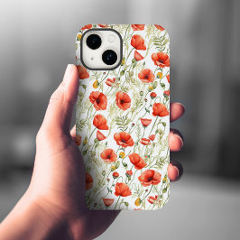Na moda Floral Poppies Watercolor Art