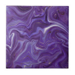 Na moda Funky Groovy Curvas Roxas Marble 5-6<br><div class="desc">Está querendo ser um pouco diferente e original? Este moderno azulejo cerâmico roxo, roxo, roxo, de impressão, é exatamente o que você precisa. Disponível em dois tamanhos 4, 25 x 4, 25 e 6 x 6 polegadas. Por favor, note que este é um impressão de cor plana e não é...</div>