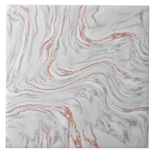 Na moda Girly Rosa Dourada Brilhante E Marble (Frente)