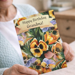 Na moda Gorgeous Pansies Personalizam