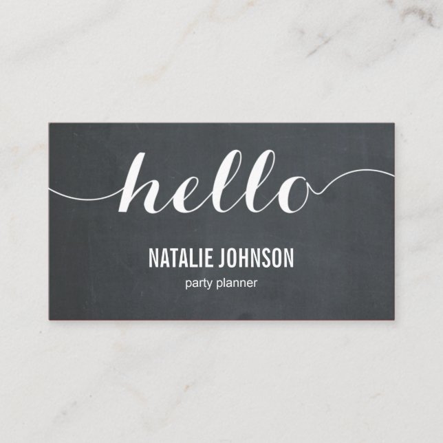 Na moda Hello Modern Cartão de visita - Quadro (Frente)