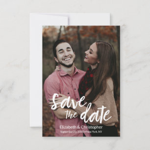 Na moda Modern Manuscrito Salve a data Casamento