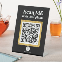 Na moda Modern Networking QR Code sinal comercial