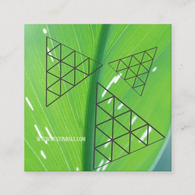 Na moda Modern Quadrado - Cartão de visita de core (Frente)