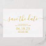 Na moda Modern Script Wedding Salvar a Data<br><div class="desc">Simples casamento de Script Moderno Salve os cartões de Data. Para personalização mais avançada deste design,  clique no botão "Personalizar"! Itens correspondentes e mais opções de cor também estão disponíveis por solicitação.</div>