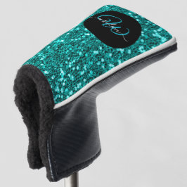 Na moda monograma aqua teta nome preto