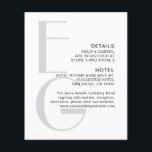 Na moda Monograma. Detalhes simples do casamento m<br><div class="desc">Monograma simples de cinza na moda. Moderno e elegante detalhes de casamento,  Cartão de Gabinete.</div>