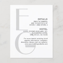 Na moda Monograma. Detalhes simples do casamento m