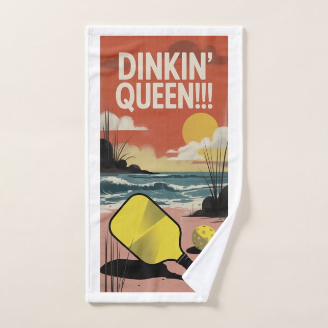 Na moda Paddle DINKIN' RAINHA!! Toalha desportiva  (Toalha de mão)