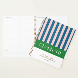 Na moda - Planejador Personalizado de Stripes Colo