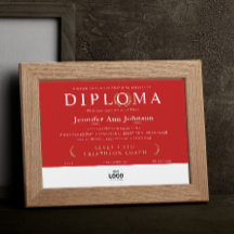 Na moda Red Dourado Wreath Graduação Diploma do Pr