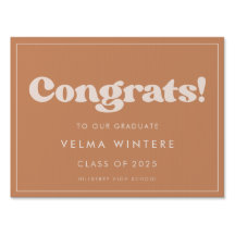 Na moda retro Açúcar Marrom Gradação Formando