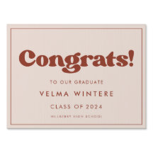 Na moda retro Peach rosa Formando