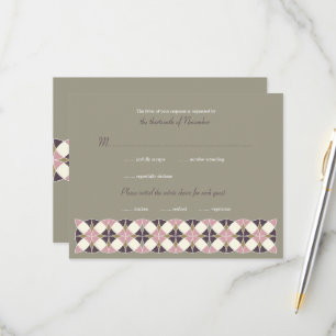 Na moda Retro Vintage Chic Art Deco Wedding RSVP