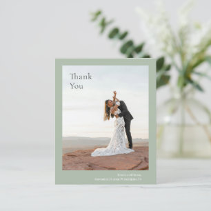 Na moda Sage Cartões de agradecimentos de Casament