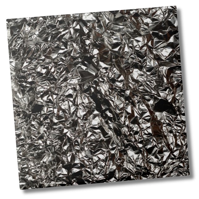 Na moda Silver Folha Metálica Backsplash (Stylish Unique Silver Metallic Foil Backsplash Ceramic Tile)