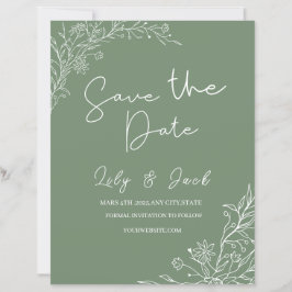 Na moda simples e mínimo Elegante moderno verde