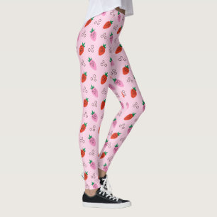 Na moda Strawberry Pattern Leggings