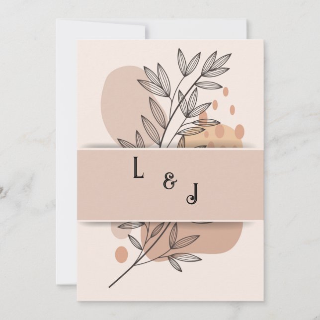 NA MODA TERRACOTTA BOHO CONVITE DE CASAMENTO (Frente)