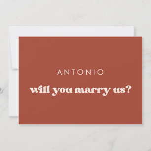 Na moda Terracotta Você nos casado o cartão de apr