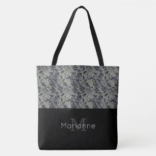 Na moda Texturizado Monograma Tote Bag