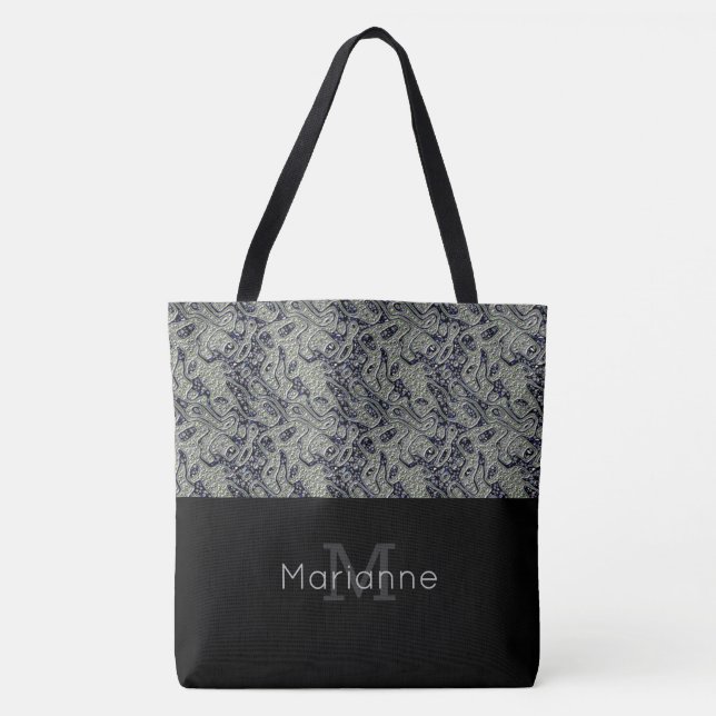 Na moda Texturizado Monograma Tote Bag (Frente)