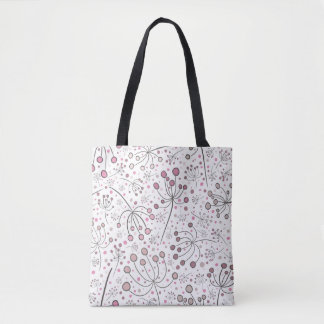 Na moda Tote Bag com Abstrato Floral Design
