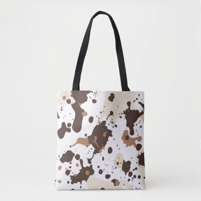 Na moda Tote Bag com Abstrato Splatters (Frente)