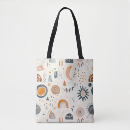 Na moda Tote Bag com Padrões geométricos Abstrato
