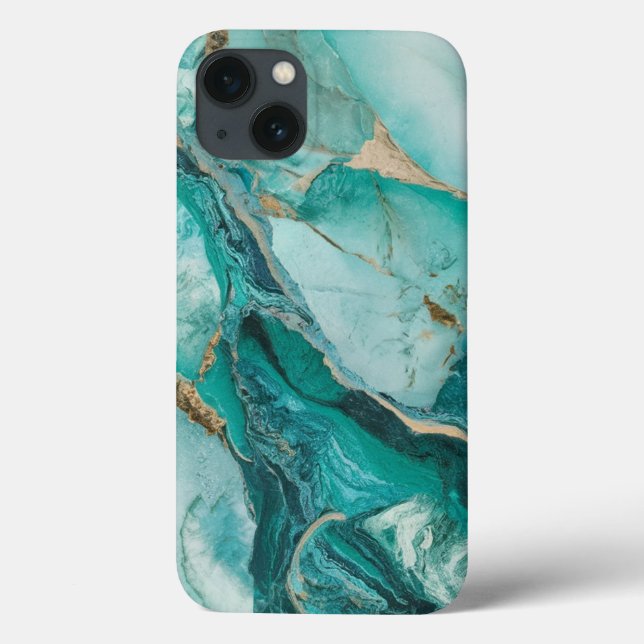 Na moda Turquoise White Marble (Verso)