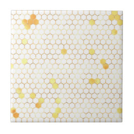 Na moda White Dourada Honeycomb