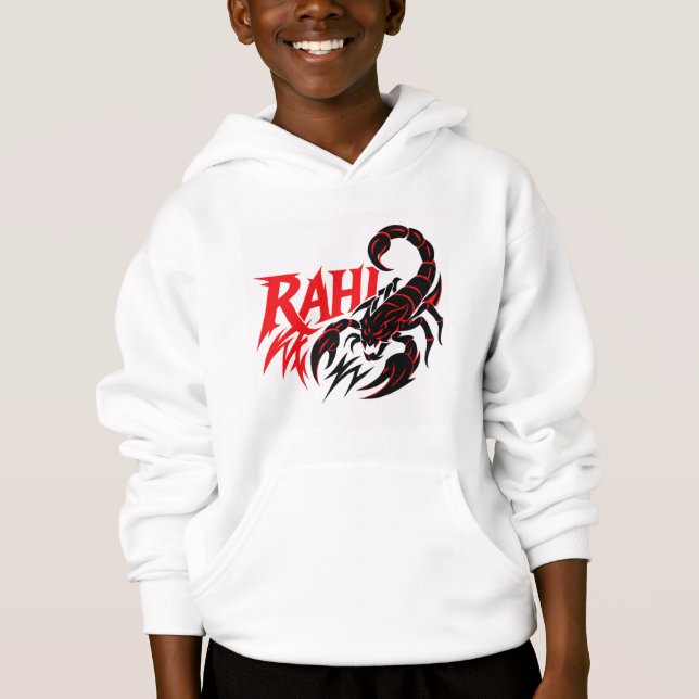 Na moda Youth Hoodie Com Scorpion Design (Frente)
