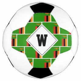 Na moda ZAMBIA FLAG Monograma Bola de Futebol
