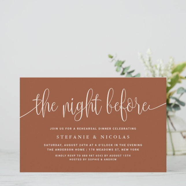 Na Noite Anterior Ao Janto De Ensaio De Terracotta (Em pé/Frente)