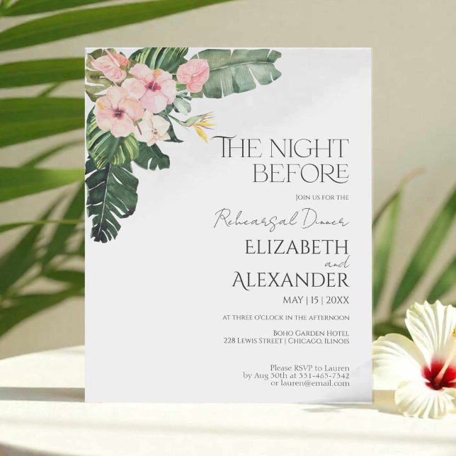 Na noite anterior ao Janto de ensaio Tropical de P (Criador carregado)