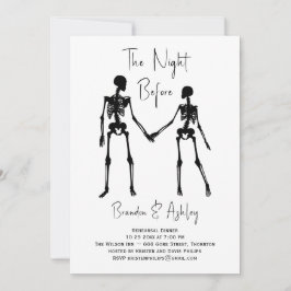 Na Noite Antes Do Ensaio Jantar Convite Branco