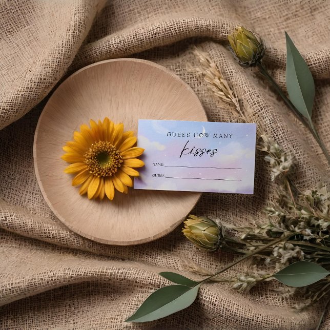 Na Nuvem 9 Quantos Kisses Cartão De Jogo De Chá de (Criador carregado)