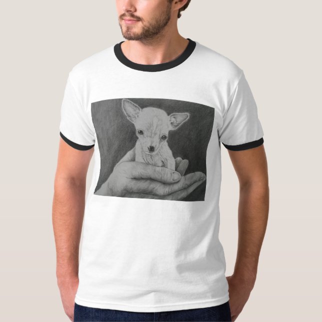 Na palma de sua camisa dos miúdos das mãos (Frente)